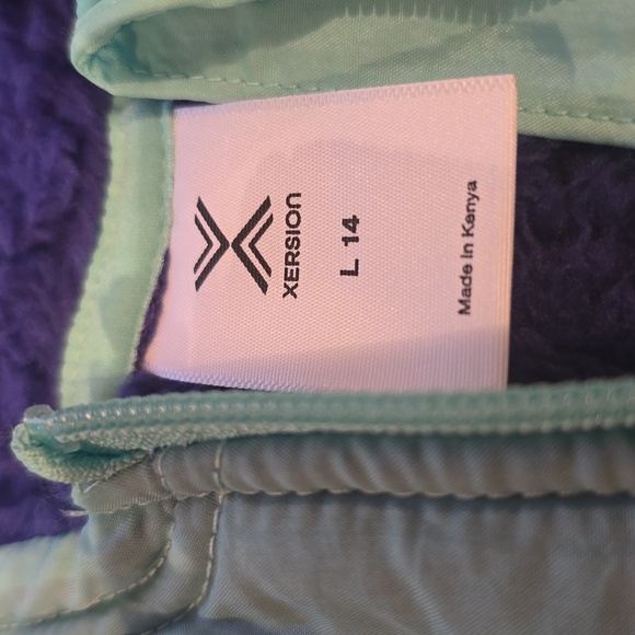 XERSION BRAND GIRLS BLUE & GREEN HOODED ZIPPERED JACKET SIZE LARGE 14 - Picture 5 of 16